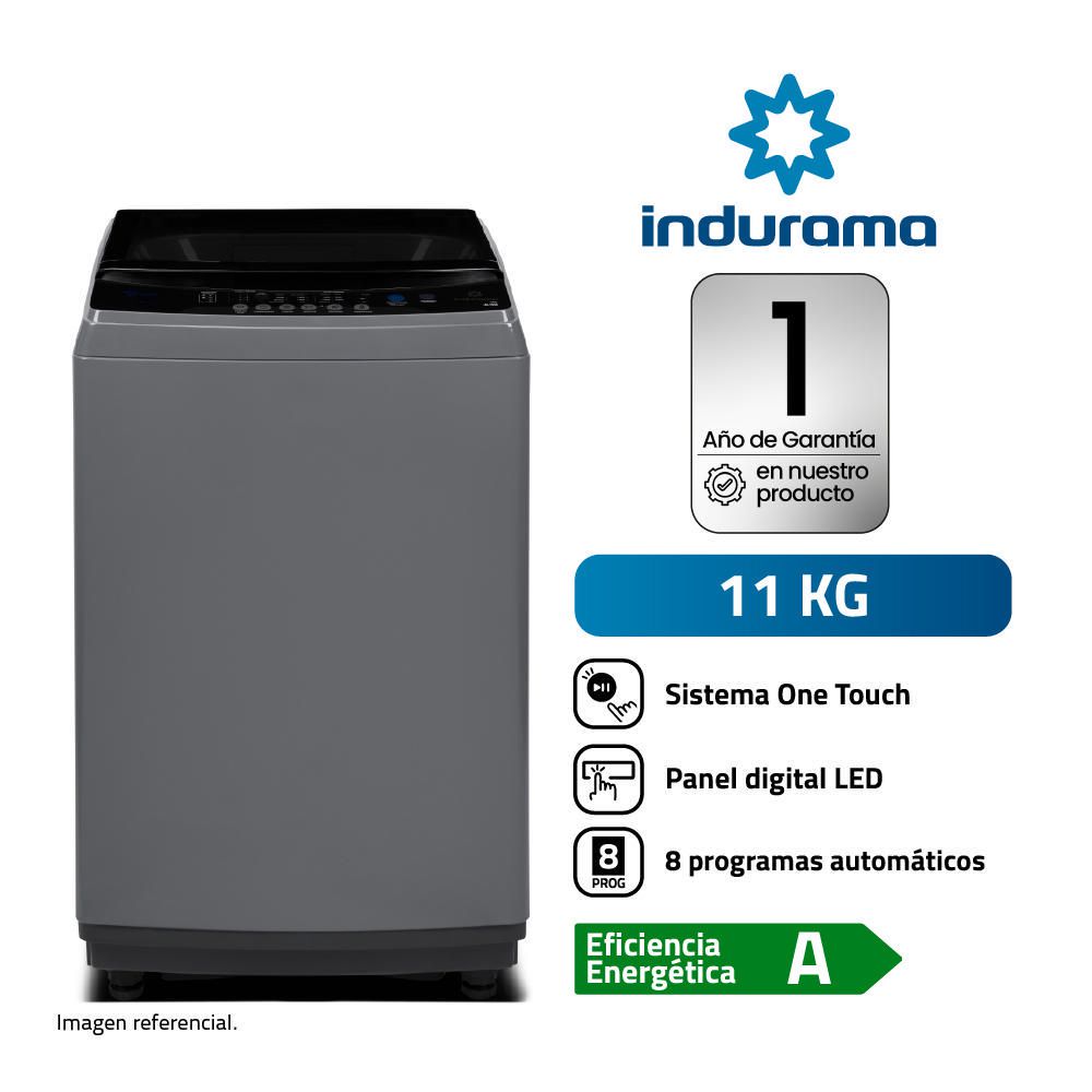 Lavadora Automática Indurama 11KG LRI-11DGR Gris Oscuro