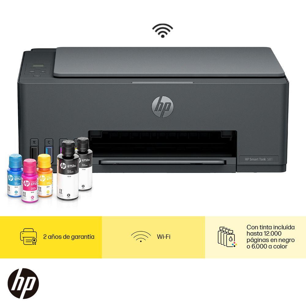 Impresora Multifuncional HP Smart Tank 581