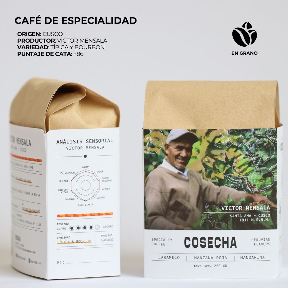 Cafe Especialidad en Grano Cosecha  Cusco  Victor Mesala