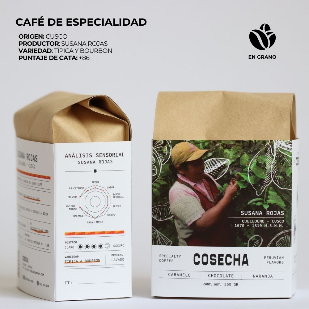 Cafe Especialidad en Grano Cosecha  Cusco  Susana Rojas