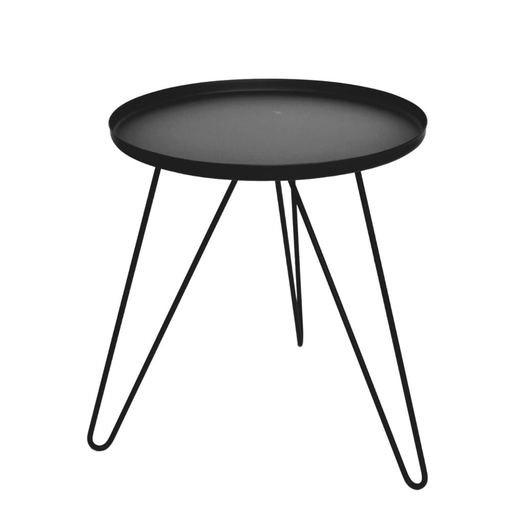 Mesa Auxiliar METHOME Metal Ébano Pequeño