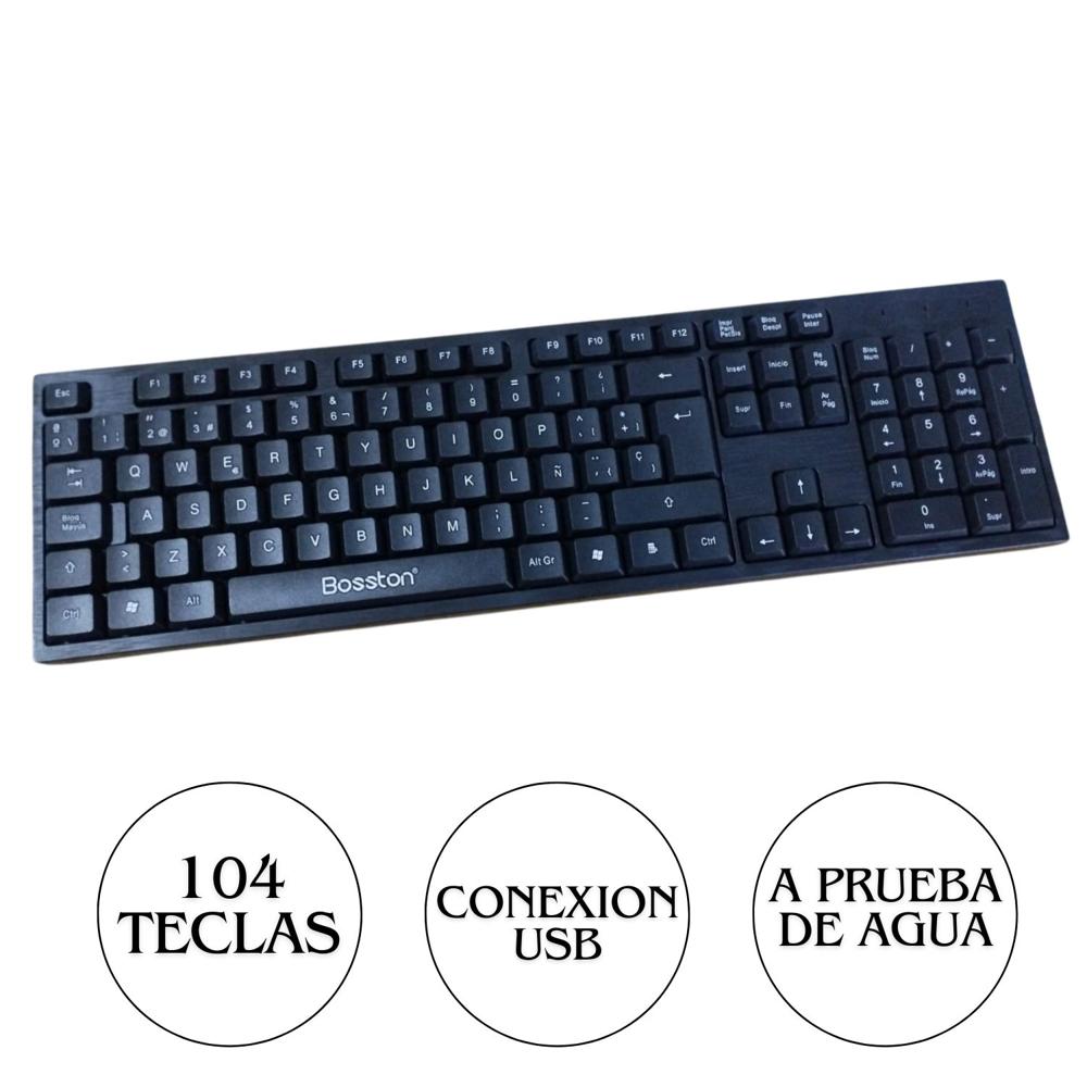 Teclado Bosston K830 Alámbrico USB Negro
