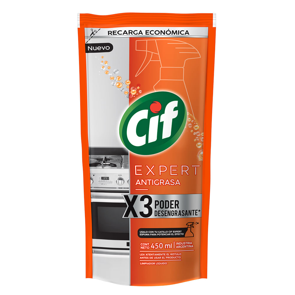 Limpiador Antigrasa Cif Bioactive Doypack 450 ml