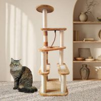 Gimnasio para Gatos Cinco Pisos Marrón