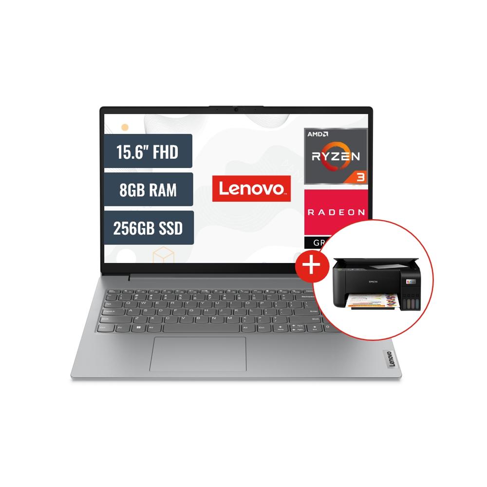 Laptop Lenovo V15 G4 82YU00X4LM3210 AMD Ryzen 3 8GB RAM 256GB SSD 15.6 FHD + Impresora Epson L3210