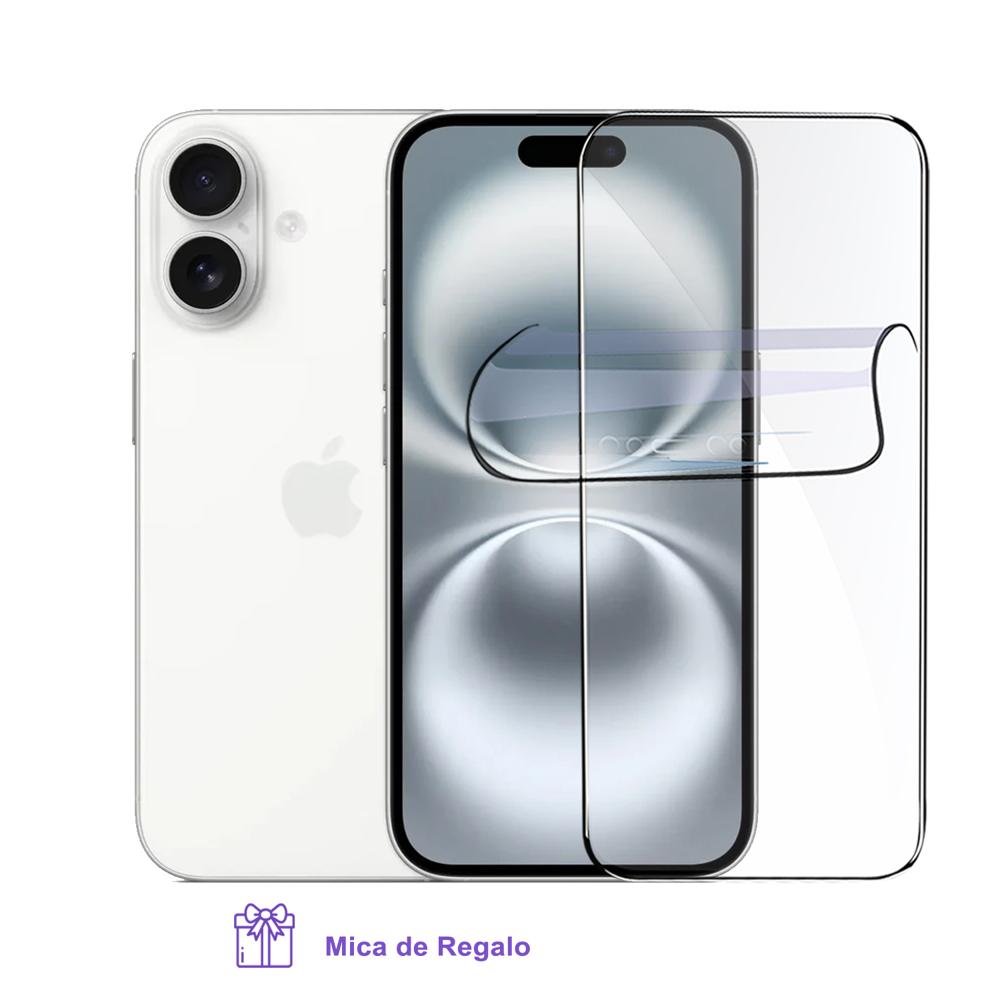 Apple Iphone 16 256Gb Version Chip Fisico Blanco con Mica Hidrogel