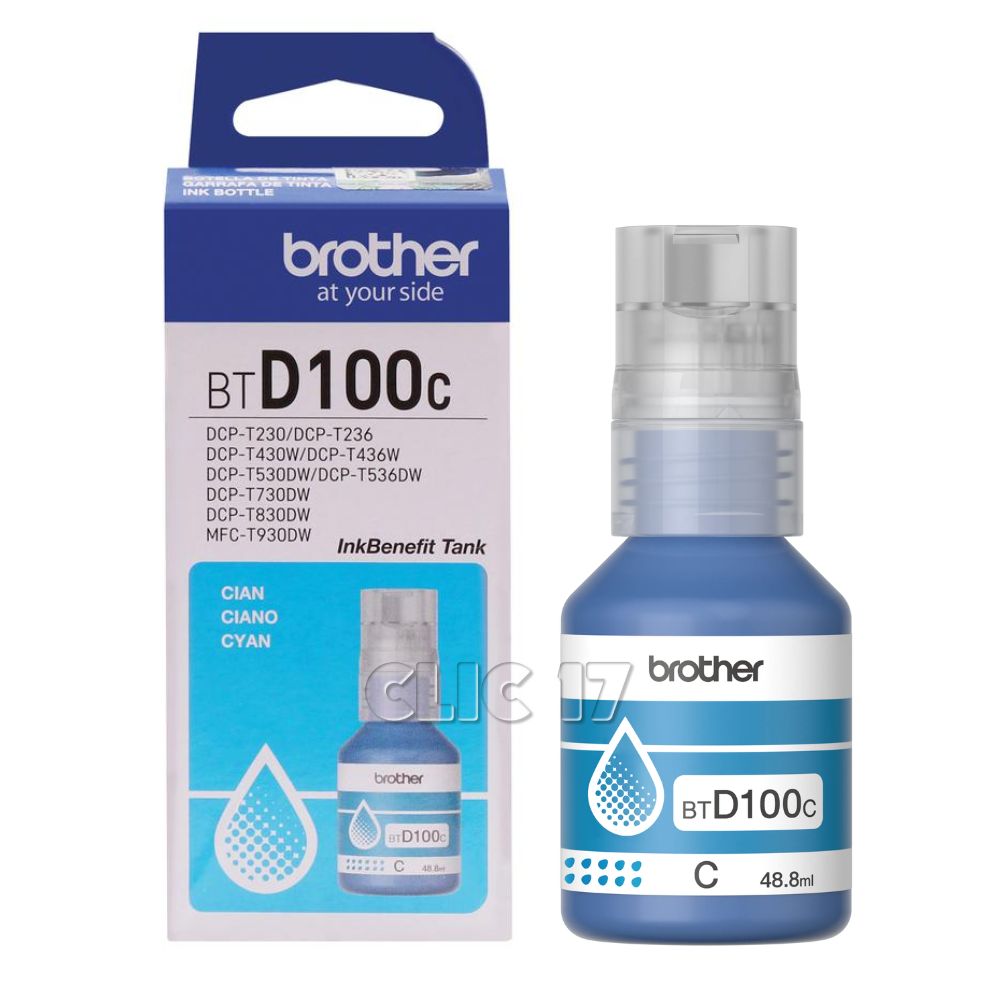 Tinta Brother BTD100C Cyan DCP-T230 430W 436W