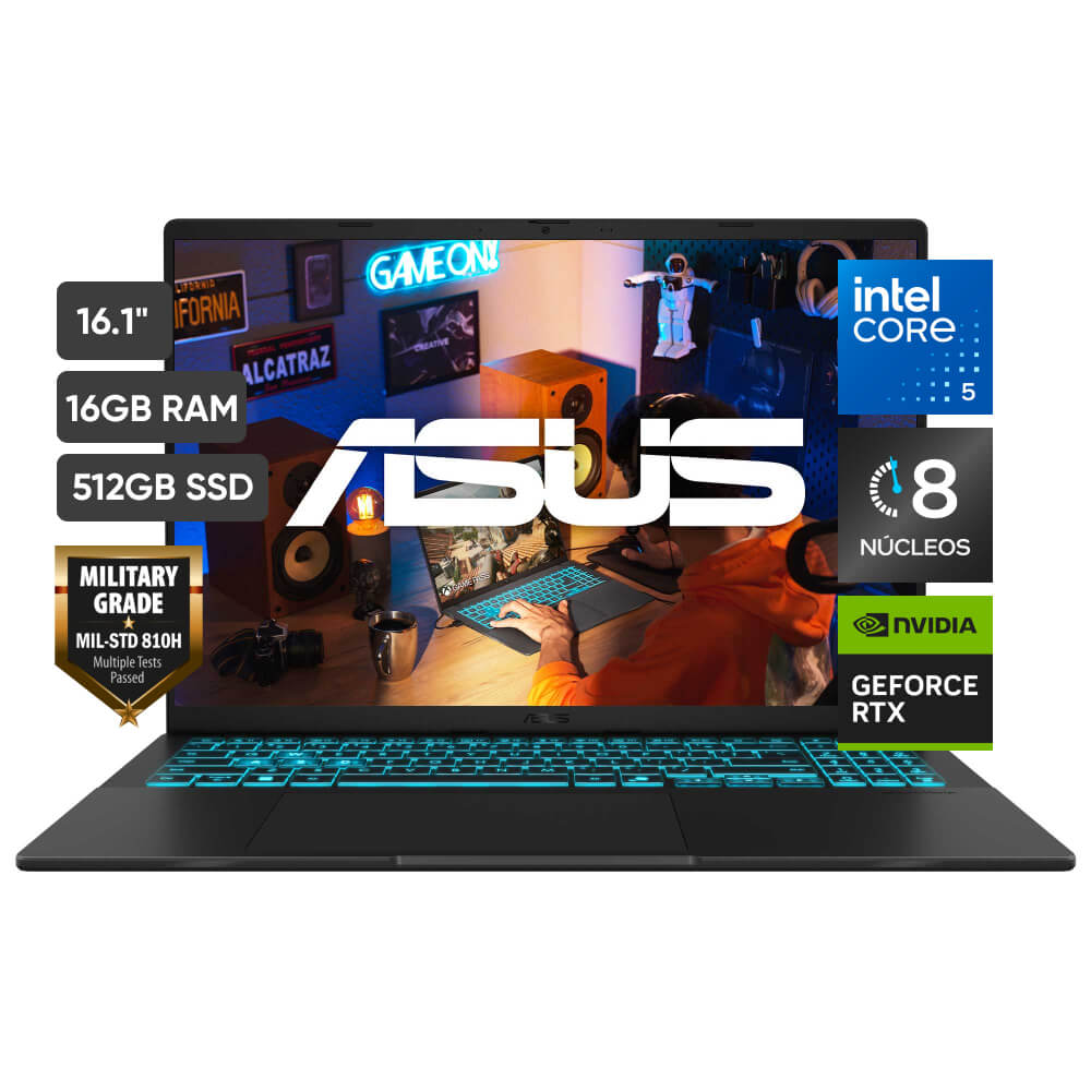 Laptop ASUS Gaming V16 V3607VU-RP038W 16.1"" Intel Core 5 16GB 512GB SSD RTX4050