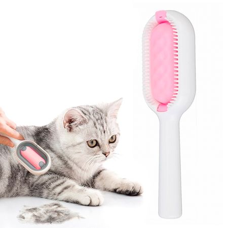 Peine Limpiador y Quitapelusa para Gatos y Perros - rosa PC-EX05