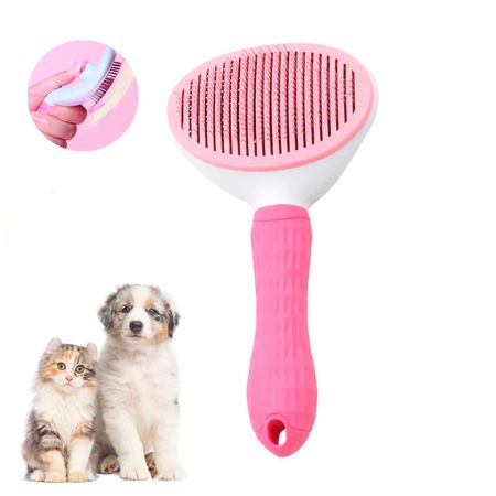 Peine Cepillo Expulsador De Pelusa - Rosa PC-EX01