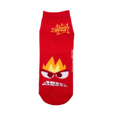 Medias Antideslizante Disney Intensamente Furia X Par Talla S