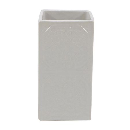Vaso Cerámico Aura Blanco Orange