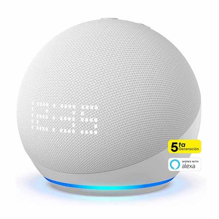 Parlante inteligente Echo Dot 5 Reloj Amazon