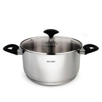 Olla de Acero Inoxidable Gia Plus con Tapa de Vidrio y Difusor - 4.4L, N22