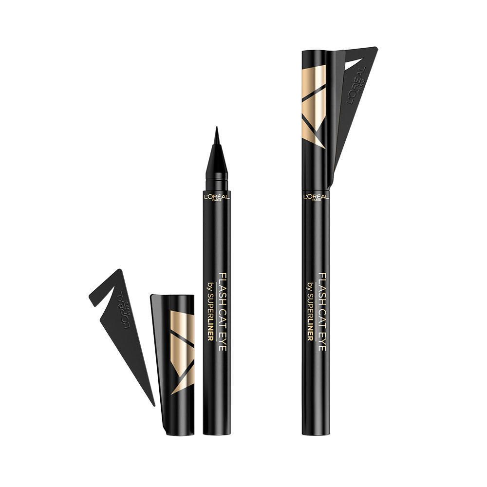 Delineador de Ojos Loreal Flash Cat Eye tono Black 0.02 fl o