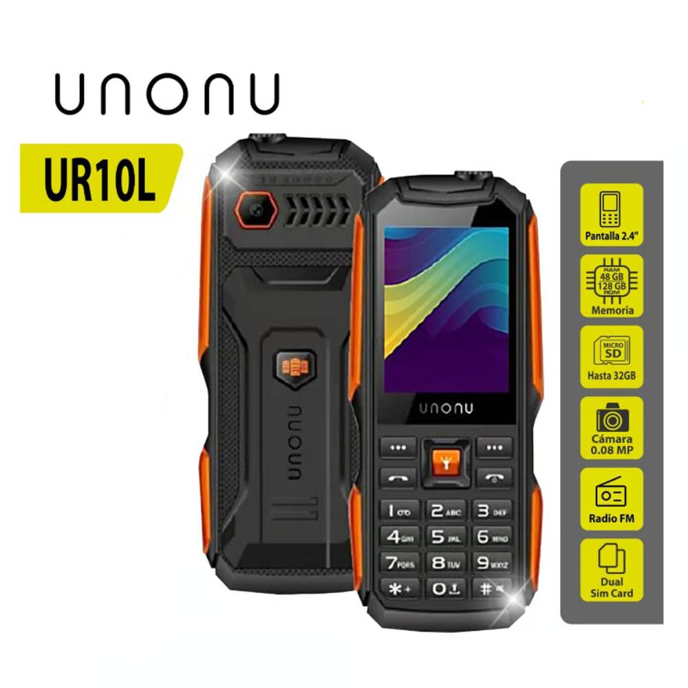 Celular Unonu UR10L 4G Todo Terreno Basico Bateria de 5000mAh