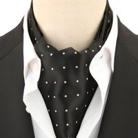 Corbata Bufanda Ascot Hombre Boda Tompson - Negro