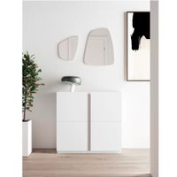 Zapatera Recibidor Moderno Godoy Blanco/Arena R&R MUEBLES