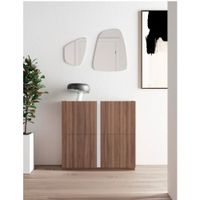 Zapatera Recibidor Moderno Godoy Marrón/Blanco R&R MUEBLES