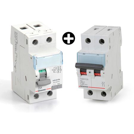 COMBO Interruptor Termomagnético 2x20A + Interruptor Diferencial 2x25A