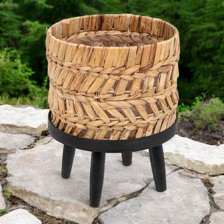 Porta Maceta de pie Fibra Exotic 25x31cm Atmosphera
