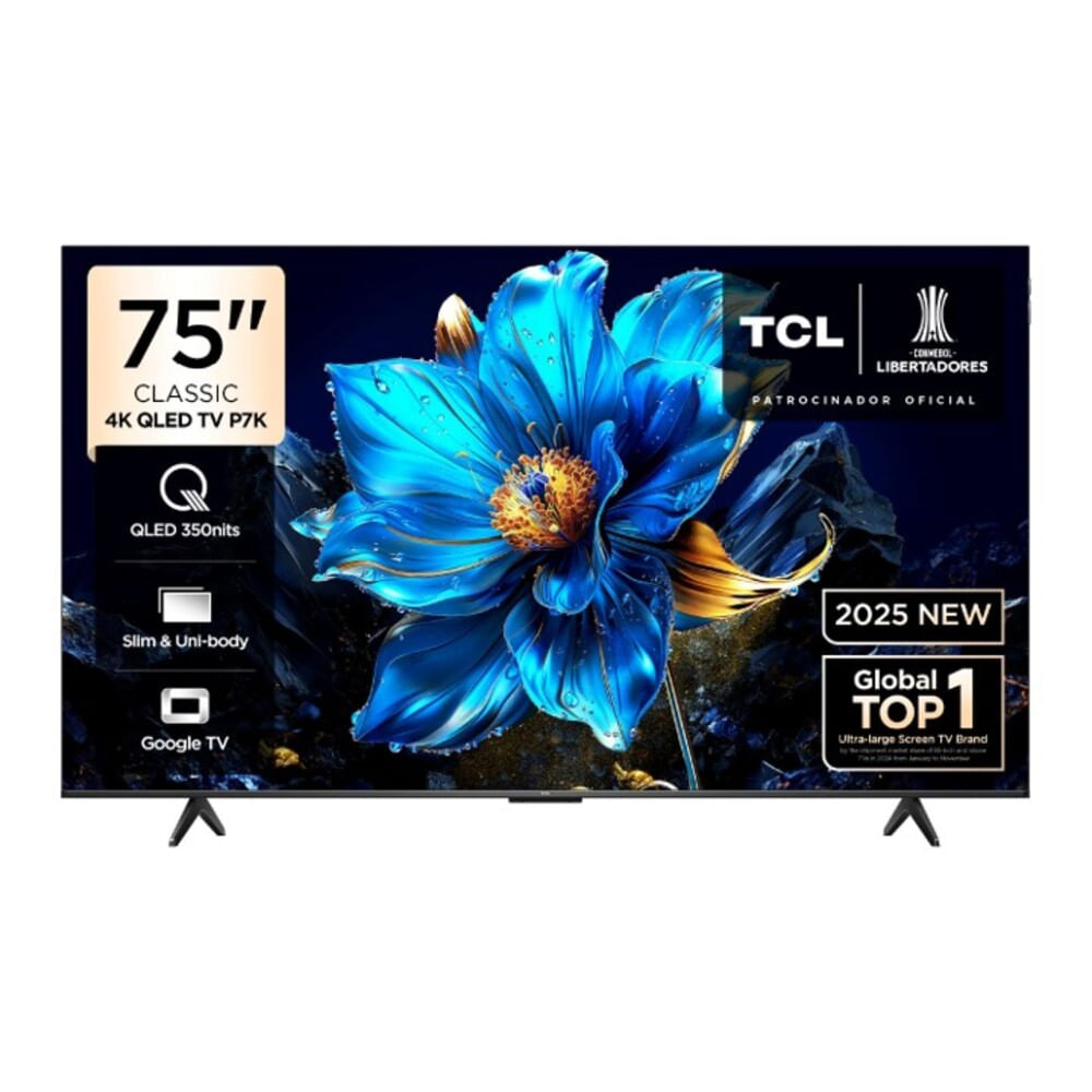 Televisor TCL QLED 75"" Smart TV Ultra HD 4K Año 2025 75T6C