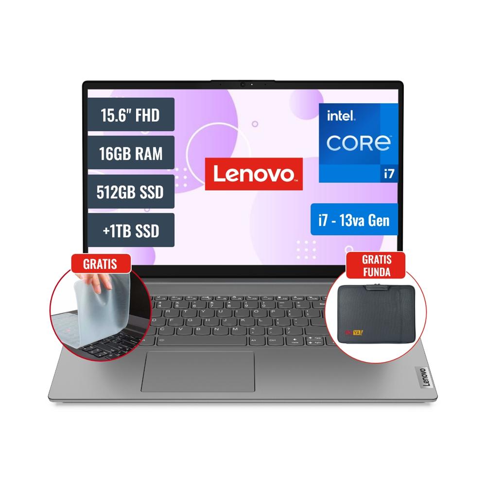 Laptop Lenovo V15 Intel Core i7 1355U 16GB RAM 512GB SSD + 1TB SSD 15.6 FHD FreeDOS 83A100ERLM1TBF