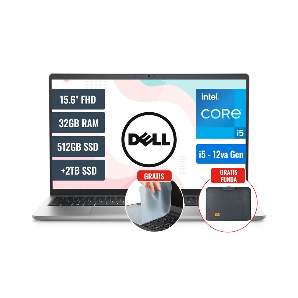 Laptop Dell 3520 Intel Core i5 32GB RAM 512GB SSD y 2TB SSD 15.6 FHD FreeDOS HKG7532G2TF