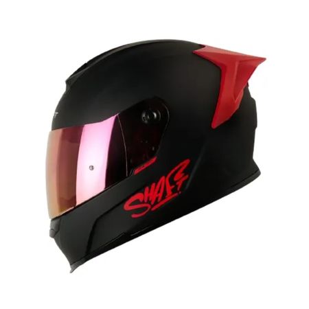 Casco sh-502 sp solid negro mate/rojo l