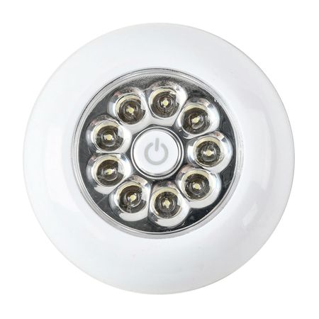 Luz de Toque Werken 9 LED Blanco ABS con Adhesivo Doble Contacto