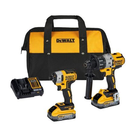 Taladro Percutor 20V Dewalt DCK299H2B2 PVC/Metal Amarillo