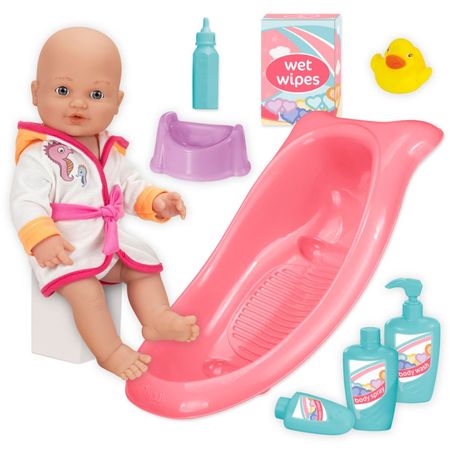 Muñeca Loko Toys Drink And Wet 40Cm Set De Baño
