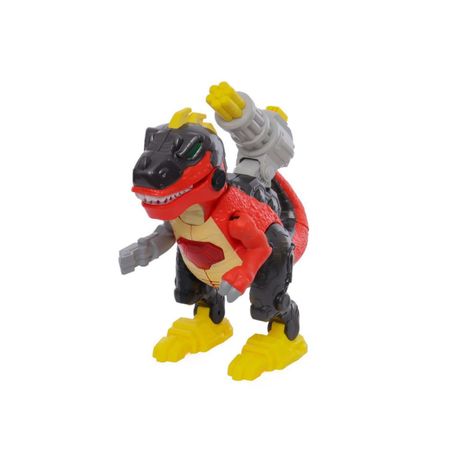 Dinosario Warrior Tech Grande Rojo Con Luz Y Sonido