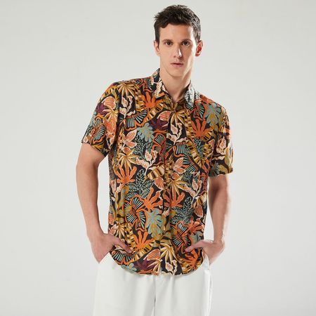 Camisa Hypnotic Manga Corta Tropical Hombre LACRE XL
