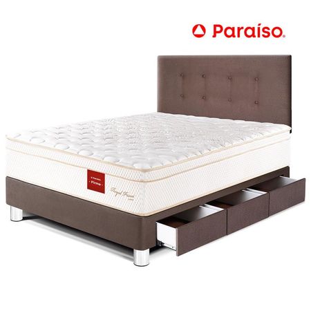 Dormitorio Royal Prince con Cajones 1.5 Plazas Chocolate