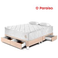 Cama Pocket Max Queen Con Cajones Champagne