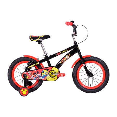 Bicicleta Para Niño Monark Mkp Mickey And Friends Aro 16 Negro