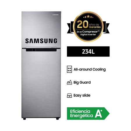 Refrigeradora Samsung RT22FARADS8/PE Top Freezer 234L Inox