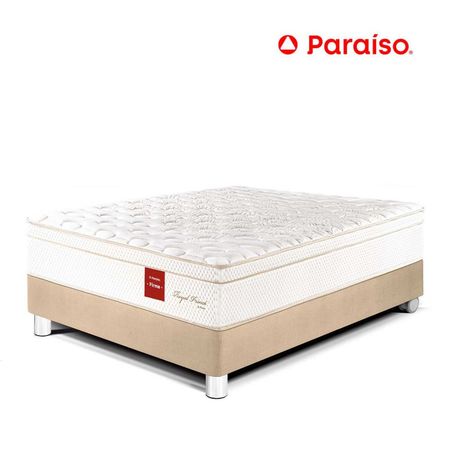 Cama Paraíso Royal Prince 2 Plazas Champagne + 2 almohadas viscoelásticas