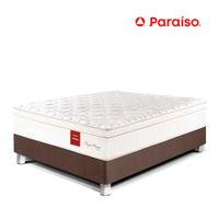 Cama Paraíso Royal Prince 2 Plazas Chocolate + 2 almohadas viscoelásticas