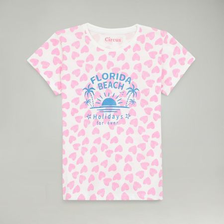 Polo Para Niña Circus Aop Fucsia Talla 10
