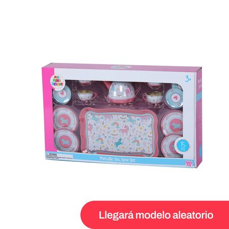 Set Juego Metallic Tea Set 15Pcs