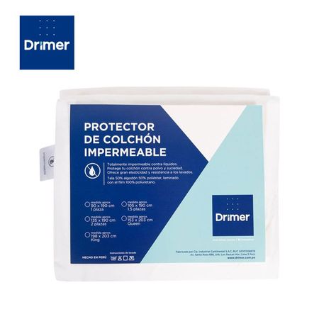Protector Colchon Impermeable Queen Drimer