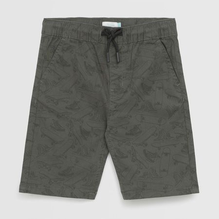 Short Para Niño Circus Print Verde Talla 4