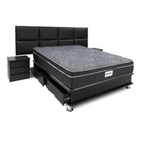 Dormitorio Con Cajones Kaela Ventus King +  2 almohadas