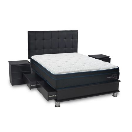 Cama Facundo Gravity Queen +  Almohada + Protector