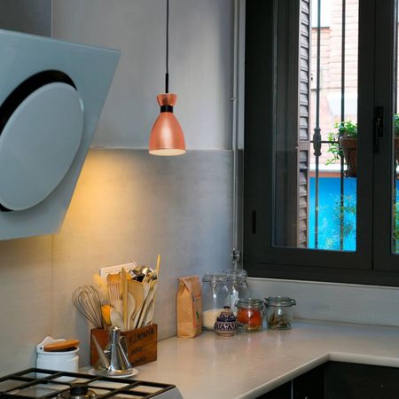 Luminaria Colgante Retro Cobre