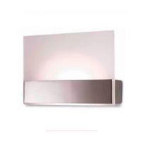 Luminaria Aplique Flat Niquel Satinado