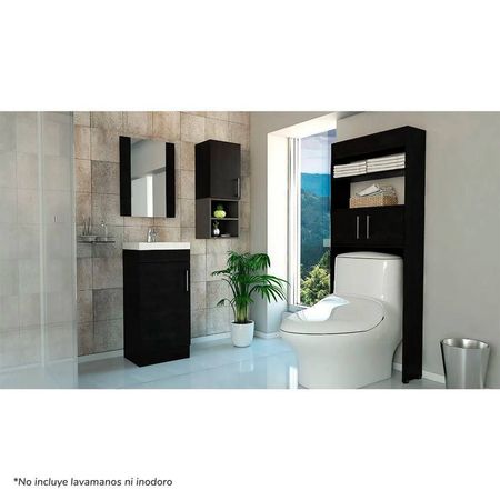 Combo Madrid - Mueble para Lavamanos + Optimizador para Baño + Mueble de Muro + Espejo - Wengue