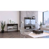 Panel de TV 55"" + Consola + Mesa de Centro - Wengue